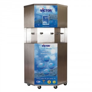 เครื่องทำน้ำเย็นขนาด 4 ก๊อก พร้อมเครื่องกรองระบบ UF (UF Purifying system-multi-faucet-cool water dispenser) VT-1411